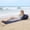 Dark Blue, variant on JZCHUNTOY Inflatable Outdoor Beach Mat 1 Pack, Flocked Waterproof Picnic Blanket with Pillow, Moisture Proof Thick Camping Mattress, Comfortable Outdoor Mat for Patio Beach Park Camping Hiking