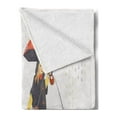 thumbnail image 2 of Dog Soft Flannel Fleece Throw Blanket, Young Modern Girl Taking Pack Dog for a Walk in the Rain Fun Joyful Times Print, Cozy Plush for Indoor and Outdoor Use, 50" x 70", Multicolor, by Ambesonne, 2 of 5