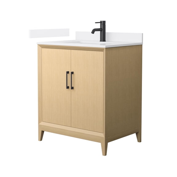 Wyndham Collection Wch7575-30S-Qtz-Unsmxx Janna 30" Free Standing Single Basin Vanity Set