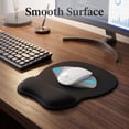thumbnail image 4 of Ergonomic Mouse Pad with Wrist Rest, Non-Slip Base and Smooth Surface for Office & Home, 9.6 x 8.1 in, Black, 4 of 8