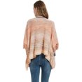 thumbnail image 4 of Poncho de comercio exterior de punto degradado con superposición de murciélago bohemio para mujer, chal de punto, capa con borla, 4 of 5