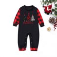 thumbnail image 2 of Odeerbi Christmas Pajamas for Family Plaid Holiday Long Sleeve Family Christmas Pajamas Matching Sets Infant Fashion Plaid Print Blouse Tops Pants Sleepwear Xmas Family Matching PJs Set Red, 2 of 5