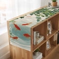 thumbnail image 6 of Table Runners 72 Inches Long Dress Scarves, Japanese Carp Fish Farmhouse Kitchen/Dining Table Runner, Coffee Tablerunners, Oriental Art Vintage Leaves Vines Koi Fish 14x72 Inch, 6 of 9