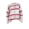 thumbnail image 3 of Pull de Noël pour Dames, Blouse Mi-Longue Ample, Cardigan Tricoté à Col Rond, Pull de Mode, Imprimé Graphique, Manches Longues, Chaud, 3 of 5