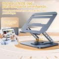 thumbnail image 3 of Soporte para Laptop, Base para Laptop Portátil Plegable Antideslizante y Estable, Soporte Laptop Base Giratoria de 360° y Altura Ajustable, 3 of 4