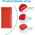 thumbnail image 4 of YISITIAN Car Registration and Insurance Holder, Leather Vehicle License Document Glove Box Compartment Organizer, Key Information Cards, Driver License (Red) CJ919-49345, 4 of 6