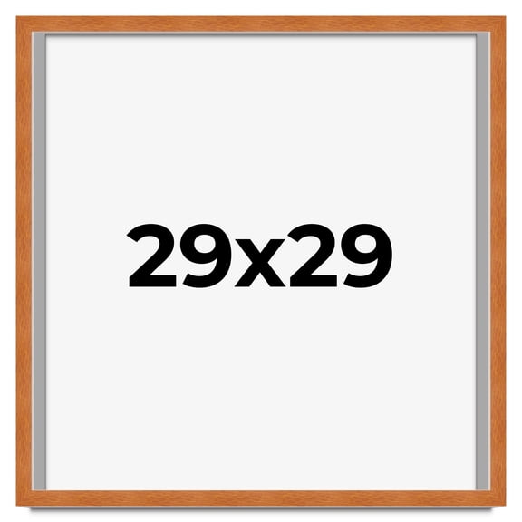 29x29 Shadow Box Frame Brown | 0.875 Inches Deep Real Wood Contemporary Shadowbox Display Frame |