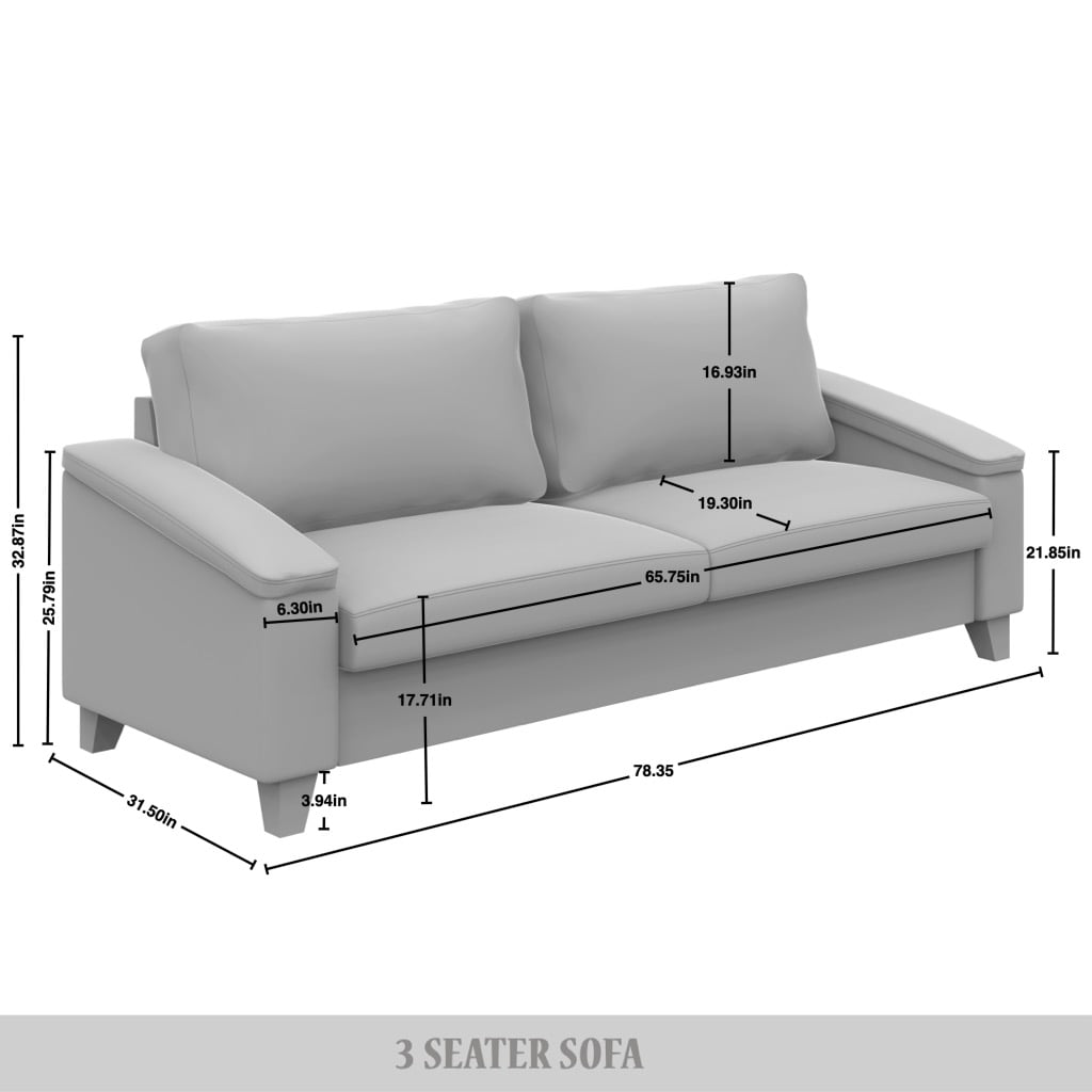 Castle Place Elegance Linen Upholstered Sofa, Dark Beige