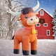 thumbnail image 3 of Decoración navideña inflable DomKom de 1,8 m con forma de vaca Highland, LED, 3 of 6