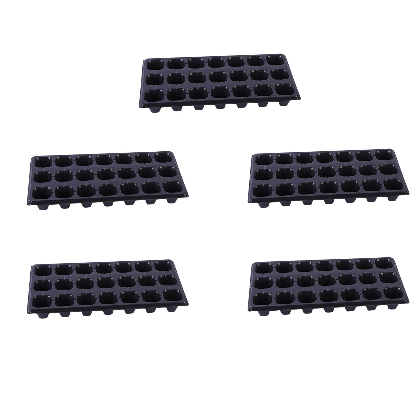 MUAXDA 21 Cell Seed Starter Trays, Cone-Shaped Plug Trays, Plastic Germination Trays for Greenhouse, Garden & Urban Farming (5Pcs)