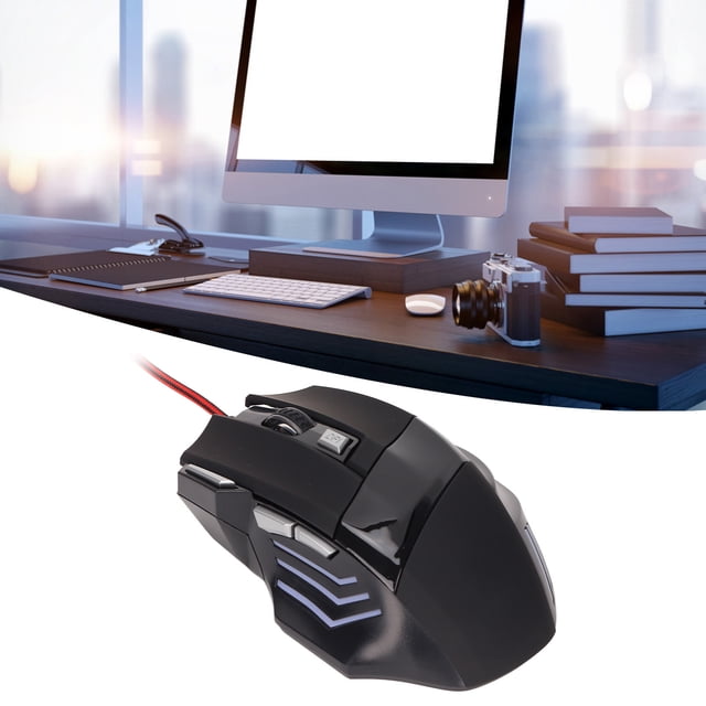 Gaming Mouse RGB Backlit Ergonomic Design Adjustable DPI Plug and Play Accurate Control Wired Mechanical Mouse