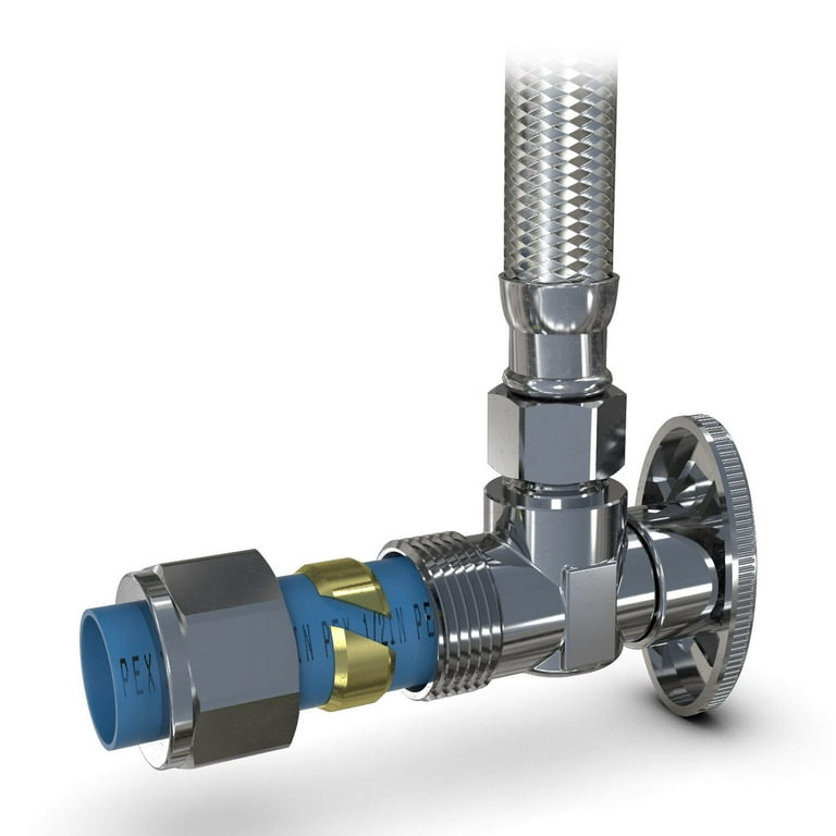 【p-ya】 Keeney PP2886EZ Quarter Turn No Crimp PEX Angle Valve, 1/2