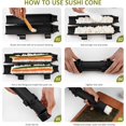 thumbnail image 3 of Sushi bazooka sushi maker Kit With Sushi Rolling Mat,Sushi Roller Mold Food Grade Plastic Rice Vegetable Meat homemade Diy Sushi Making Kit Machine tool kitchen Utensils sushi molds press (black), 3 of 8