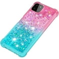thumbnail image 6 of case for Samsung Galaxy A22 5G Case (Not 4G),Creativity Clear Gradient Quicksand Glitter Flowing Liquid Floating TPU Case Bling Diamond Sparkle Cover for Samsung Galaxy A22 5G JB Powder Blue, 6 of 14