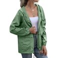 thumbnail image 3 of Imperméable pour Femmes, Veste Légère avec Capuche et Poches pour Extérieur, 3 of 5