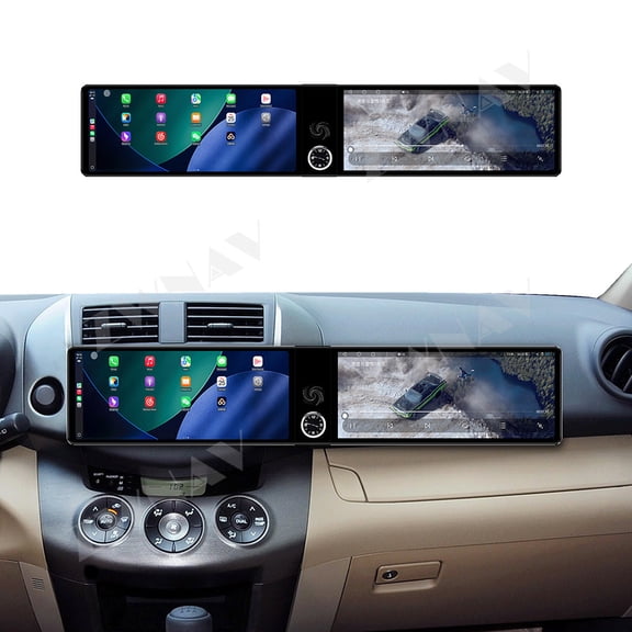 ZWNAV Dual 12.3 inch Screen Car Radio For Toyota RAV4 2006-2012 Android GPS Navigation Multimedia Video Player Stereo Receiver Head Unit