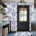 thumbnail image 3 of Peel and Stick Wallpaper Hawaiian Floral Grey White Hibiscus Flower Tropical Wall Mural 17.7in x 9.8ft Self Adhesive Removable Wall Paper Renter Friendly Wallpaper for Nursery Bedroom Cabinets, 3 of 8