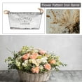 thumbnail image 4 of Flower Bucket Iron Sheet Flower Bucket Dried Flowers Storage Bucket for Shop (Silver, Small Size), 4 of 8