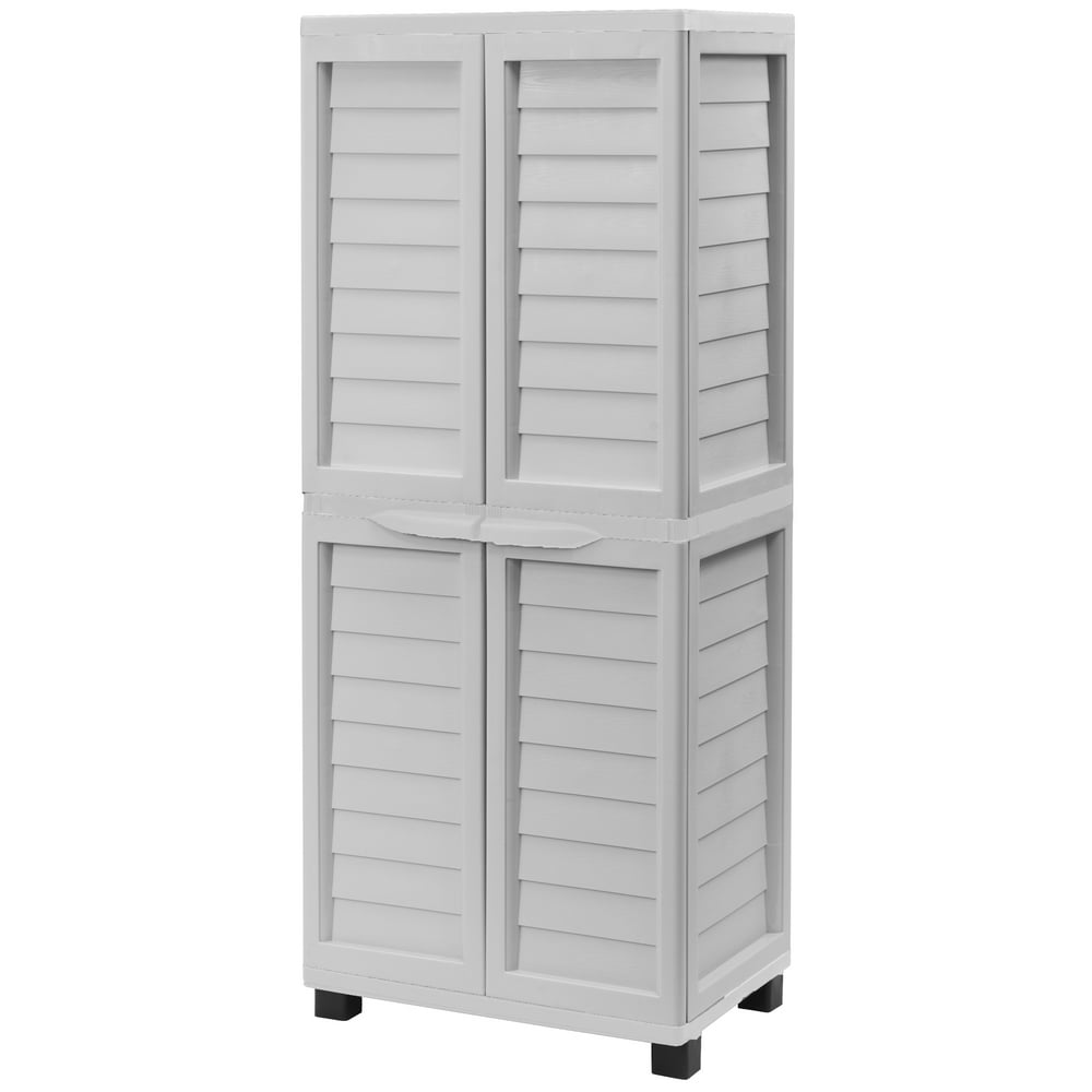 Starplast Storage with Hanging Storage & 2 Shelves, Grey