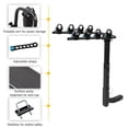 thumbnail image 5 of Bike Rack for Car 4-Bike Carrier Hanging Hitch Rack Foldable Transport Rack for Cars Trucks Suvs Black, 5 of 9