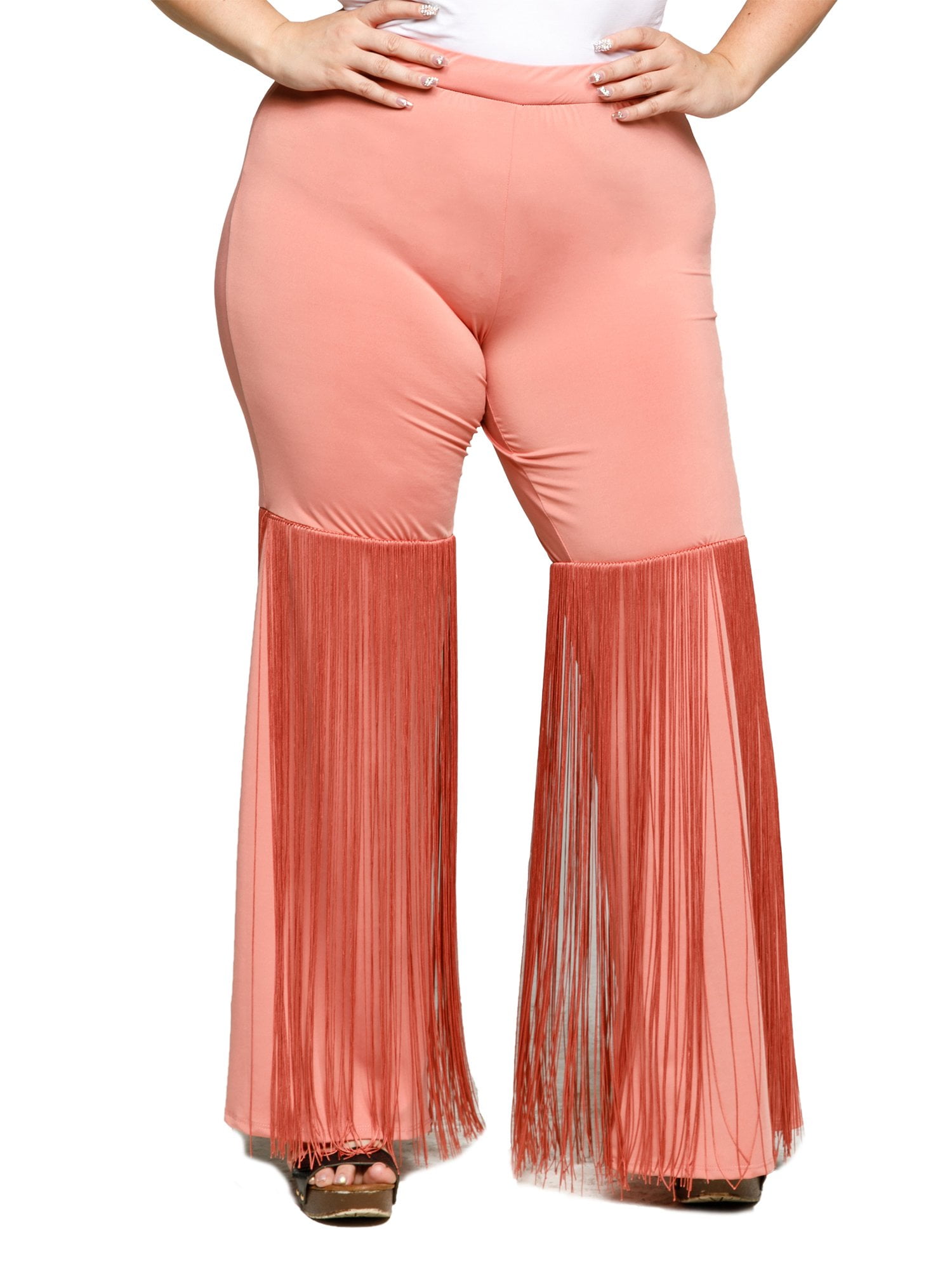 plus size fringe pants
