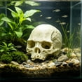 thumbnail image 6 of Resin Reptile Hideout for Tank Realistic Skull Decor for Terrarium Decorative Skeleton Head Hides and Caves for Fish Ball Python Axolotl Tarantula Beige#, 6 of 6