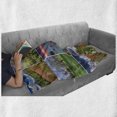 thumbnail image 6 of Summer Soft Flannel Fleece Throw Blanket, Collage with 9 Different Square Framed Freshening Summer Landscapes Rural Nature, Cozy Plush for Indoor and Outdoor Use, 60" x 80", Multicolor, by Ambesonne, 6 of 6