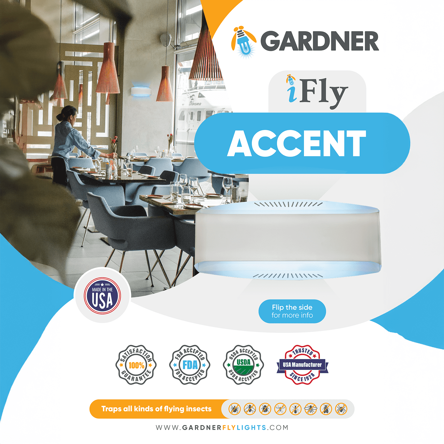 iFly Accent Trap - Single Stainless Steel Trap by Gardner