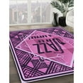 thumbnail image 3 of Ahgly Company Machine Washable Indoor Rectangle Transitional Violet Purple Area Rugs, 7' x 9', 3 of 7