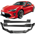 thumbnail image 2 of Ikon Motorsports Compatible with 17-20 Toyota 86 Front Bumper Lip + Side Skirts Pair - PP, 2 of 5
