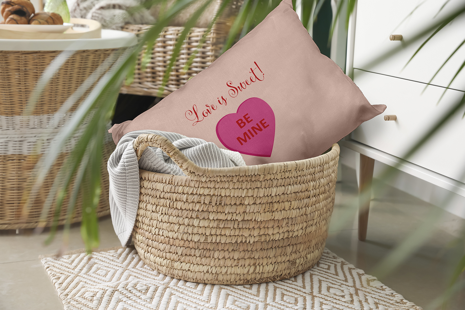 20" x 14" Simply Daisy Love Is Sweet Polyester Indoor/Outdoor Pillow, Sunwashed Brick Qty 1