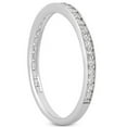 thumbnail image 2 of 14k White Gold Micro-pave Diamond Wedding Ring Band Set 3/4 Size 6, 2 of 3