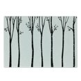thumbnail image 1 of Black and White Cutting Board, Monochrome Birch Tree Silhouettes with Autumn Season Foliage Branches, Decorative Tempered Glass Cutting and Serving Board, Small Size, Black White, by Ambesonne, 1 of 1