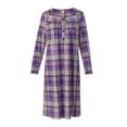 thumbnail image 6 of Aria Women’s Knit Velour Long Sleeve Square Neck Nightgown with Pockets, Sizes XS-5X, 6 of 7
