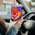 thumbnail image 6 of Lsque inside out 2 Pattern 20oz Car Cup with Lid and Straw, Insulated Coffee Cup with Straw Topper, Spill Proof Travel Coffee Mug, Stainless Steel Tumble, 6 of 8