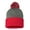 Gray-Red, variant on Embroidered Pom Pom PERU National Logo-EM-0037-Gray-Black