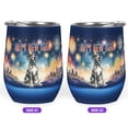 thumbnail image 2 of Happy New Year with Great Dane Fireworks Holiday Xmas Winter 2025 12oz Stainless Steel Wine Tumbler Insulated Cup with Lid Danes Dog Lover Gifts - 00025, 2 of 5