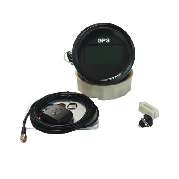 Waterproof Boat Car GPS Speedometer Digital LCD Speed Gauge Odometer Course With GPS Antenna 3 3/8" 12V 24V