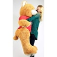 thumbnail image 5 of Big Plush Giant Valentine Teddy Bear Five Feet Tall Honey Brown Color Wears Tshirt that says HUGS AND KISSES XOXO, 5 of 8