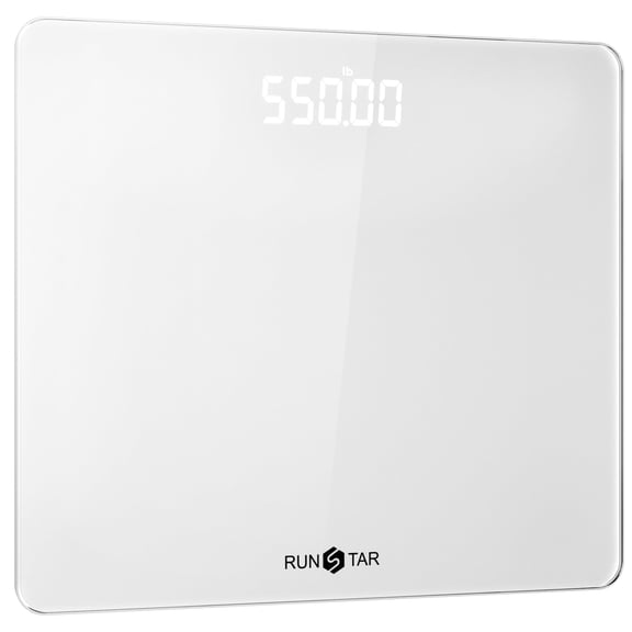 550lb Scale for Body Weight with Ultra-Wide Platform and Large LED Bezel-Less Display, Accurate High Precision Digital Bathroom Scale with Extra-High Capacity