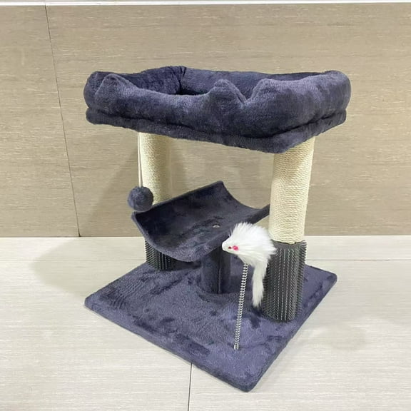 Akavivi Pet furniture,Cat Tree Tower for Indoor Cats, Tall Cat Scratching Post with Large Bed for Maine Coon Big Cats, Sisal Cat Scratcher with Soft Perch & Hammock-Gray