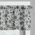 thumbnail image 3 of Ambesonne Paisley Window Valance, Floral Retro Circles, 54" X 12", Black and White, 3 of 5
