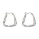 thumbnail image 1 of Pendientes de aro grandes y gruesos para mujer Pendientes de aro de acero inoxidable plateado Pendientes de aro de tubo hueco grueso ovalado, 1 of 5