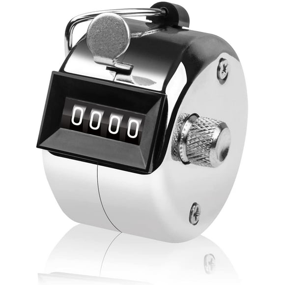 Click Counter 4 Digits - Metal Manual Counter - Clicker for Counting, Marking Golf