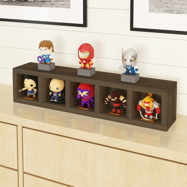 WAY BASICS Figures Display Cubby for Toy Collectibles Funko Pop, Royal  Walnut 