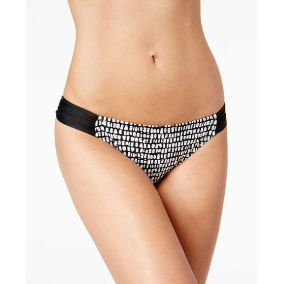 Hula Honey Women’s Bump in the Road Hipster Bottoms Swimsuit, Black/White, X-Small