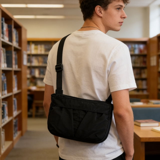 Bolso bandolera de lona para mujer, bolso de hombro, riñonera, bolso pequeño – Correa ajustable y desmontable, diseño ligero y compacto, ideal para el día a día, uso casual y viajes.