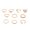 RIZ132, variant on Geometric Gold Plated Knuckle Rings Set for Women - Fashion Alloy Statement Ring Set - European American Style