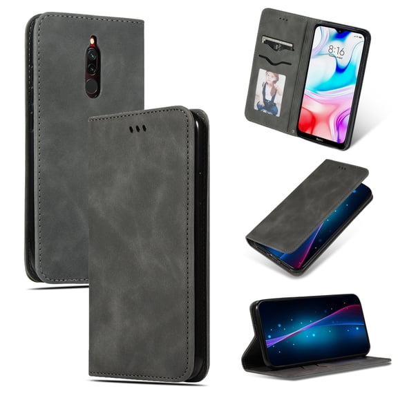 For Xiaomi Redmi 8A Retro Skin Feel Business Magnetic Horizontal Flip Leather Case