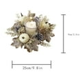 thumbnail image 3 of ​​GiLiling Pumpkin & Pinecone Small Decorative Wreath and Candle Holder​​ | Fall Thanksgiving Table Decor for Scented Home Atmosphere Enhancement and Rustic Entryway Styling, 3 of 4